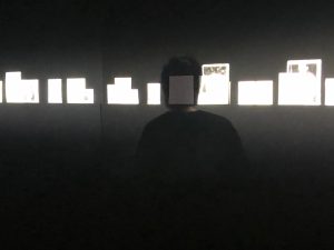 Video of the artist arranging images