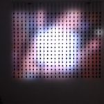 Home Movies, Pause, by Jim Campbell, 2014, LEDS, custom electronics, metal, wire,