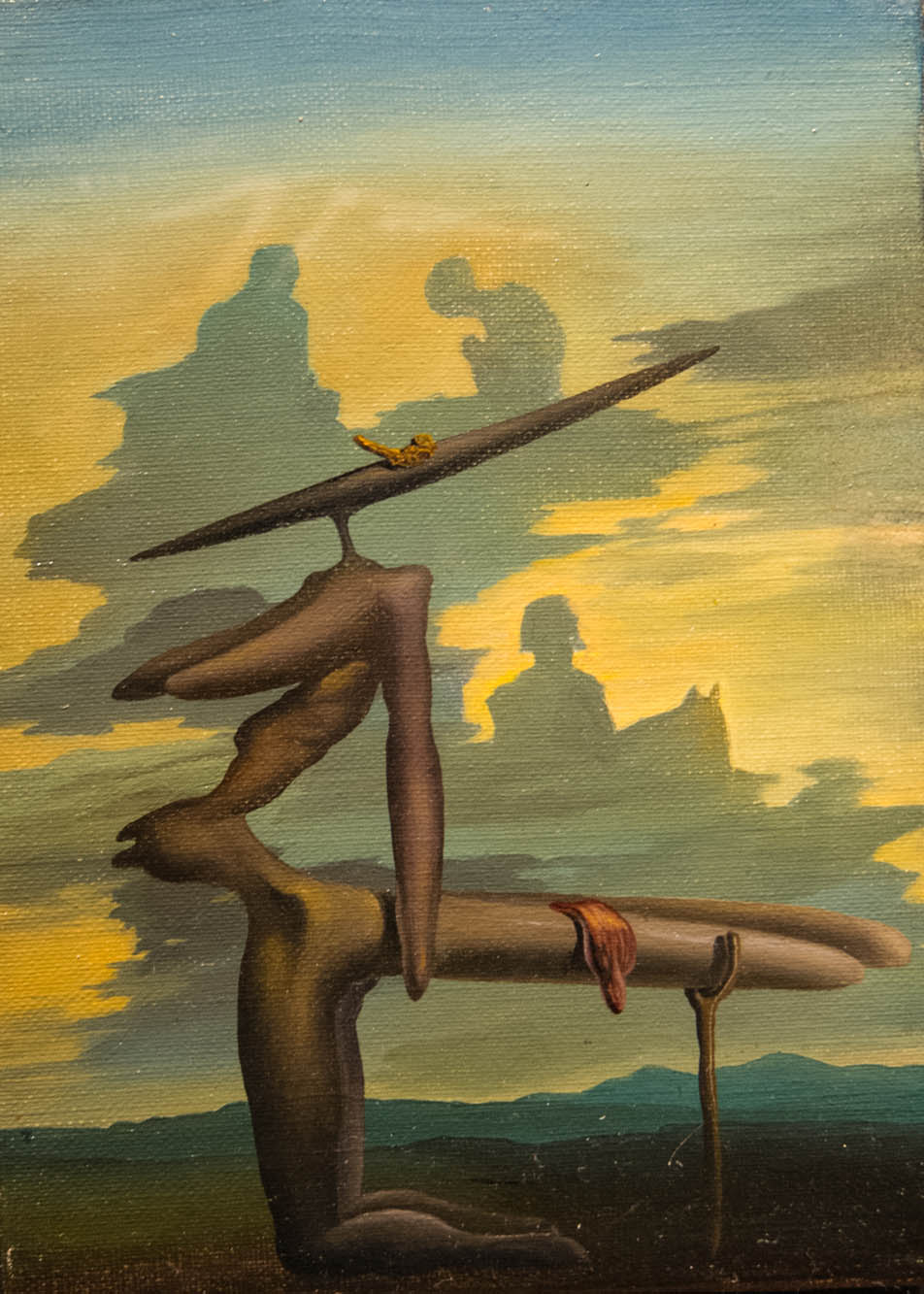 Salvador Dali painting, Spectre of the Angelus 22 x 15.8 cm